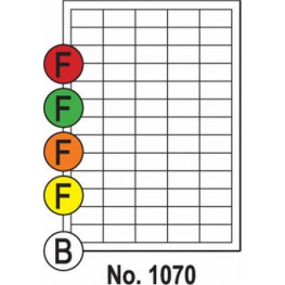 Etikety SOTO 1070, farebné, 38.1x21.2 žlté
