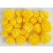 Brmbolce dekoračné žlté 24ks mix